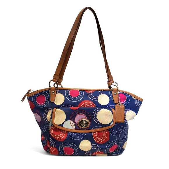 COACH Leah Polka Dot Shoulder Bag F14667 - Picture 1 of 15